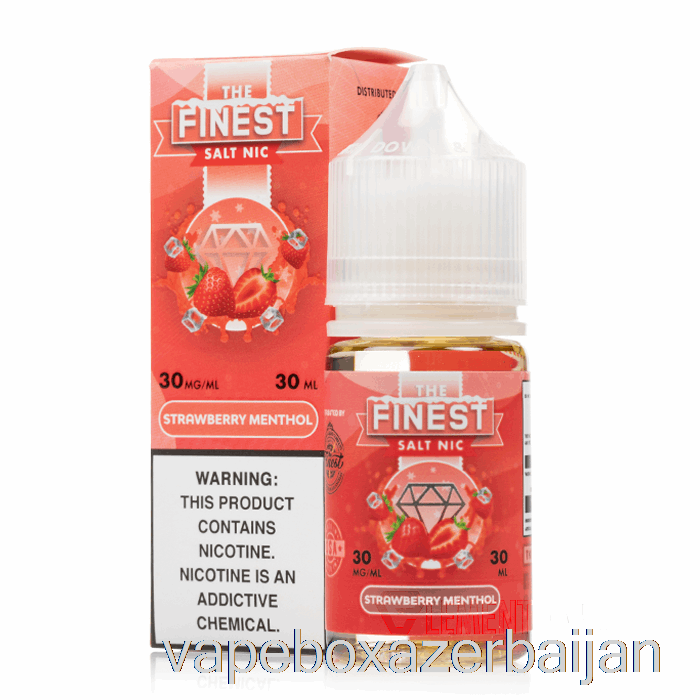 Vape Azerbaijan Strawberry Menthol - The Finest Salt Nic - 30mL 30mg